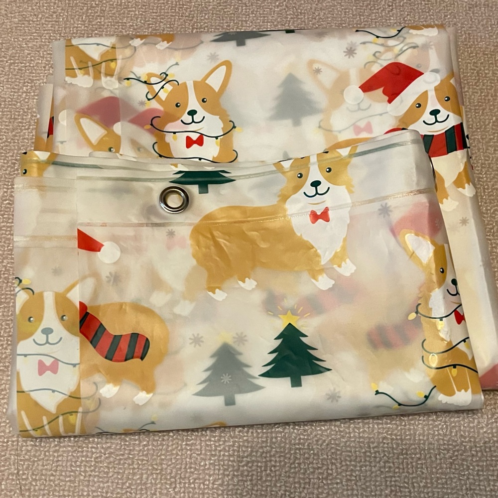 Corgi shower curtain